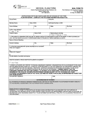 Pan American Claim Form Pdf Fill Online Printable Fillable Blank