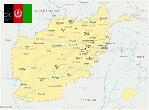 Carte De Lafghanistan Illustration Détaillée De Vecteur Vecteurs Libres