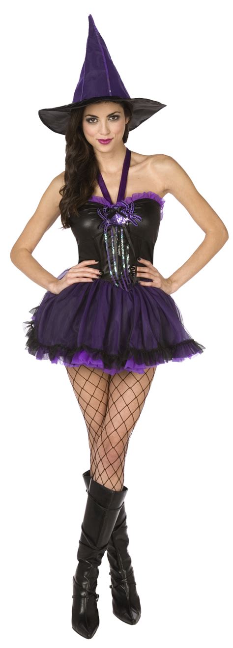 Déguisement sorcière sexy femme Costume gothique violet pas cher