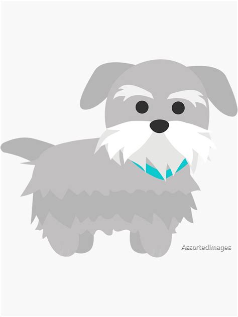 Miniature Schnauzer Clip Art Sticker For Sale By Assortedimages