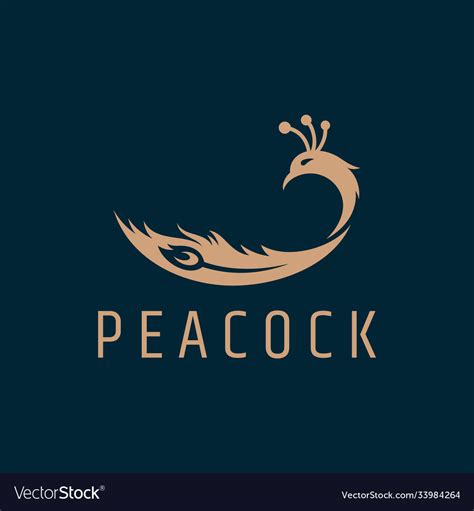 Luxury peacock logo Royalty Free Vector Image - VectorStock