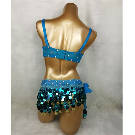 Samba Belly Dance Costume Free Shipping Hand Beaded Blue Color Etsy