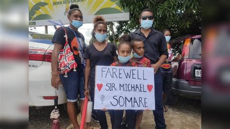 MOTOCADE ARRIVES WITH CASKET OF GRAND CHIEF SIR MICHAEL SOMARE AT THE STATE FUNERAL VENUE : PNG ...