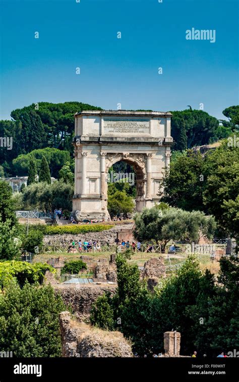 Arch of Titus. Roman Forum, Rome. Italy Stock Photo - Alamy