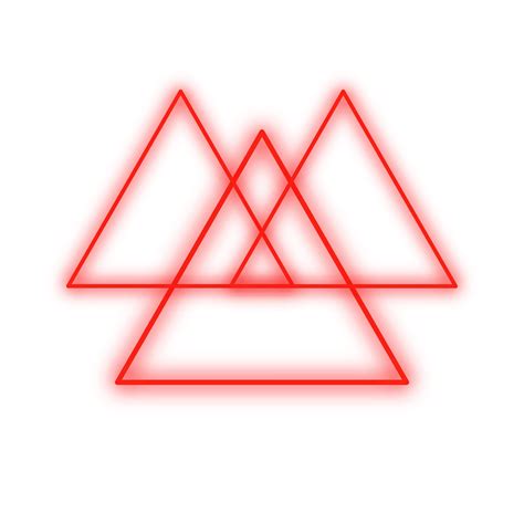 Red Neon Triangle 36557207 Png