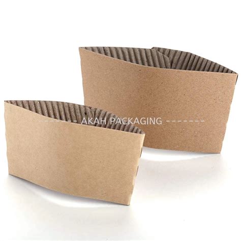 Hot Cup Sleeve 8oz 12oz Brown Kraft Paper Cup Sleeve Selangor Kl