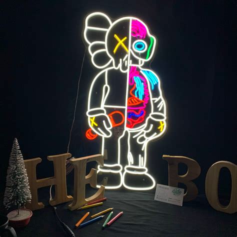 High Quality Dope Kaws Neon Sign Handmade Neon Signs Decor Etsy