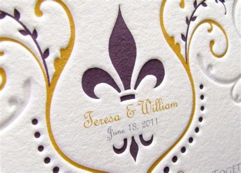 Fleur De Lis Wedding Invitation