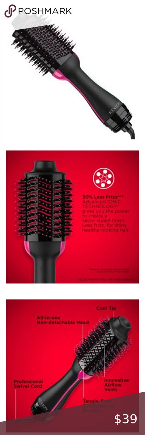 REVLON ONE STEP VOLUMIZER ORIGINAL HAIR DRYER AND HOT AIR BRUSH BLACK PINK Revlon First