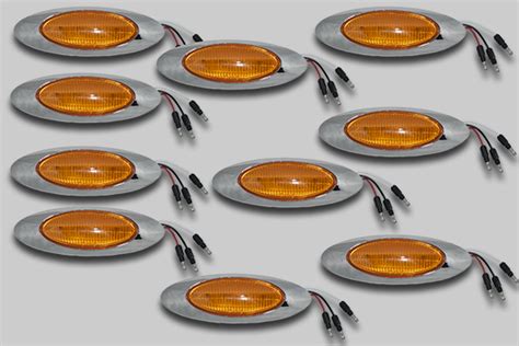 M1 AMBER LED TURN SIGNAL WITH BEZEL 10 PACK Panelite