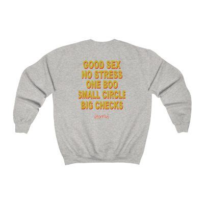 Good Sex No Stress One Boo Small Circle Big Checks Sweatshirt Ferolos