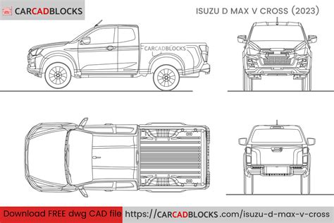 Isuzu D Max V Cross Free Cad Blocks Dwg File Carcadblocks