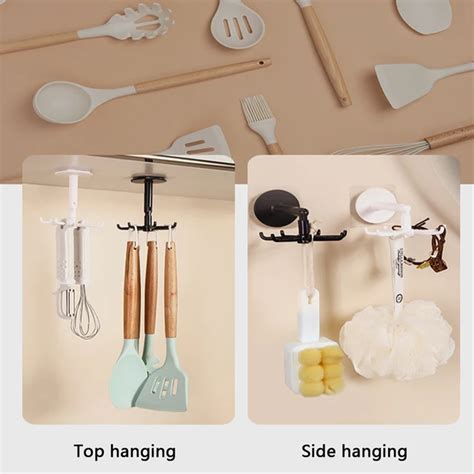 Universal Kitchen Hook Multi Purpose Degrees Rotated Rotatable Six