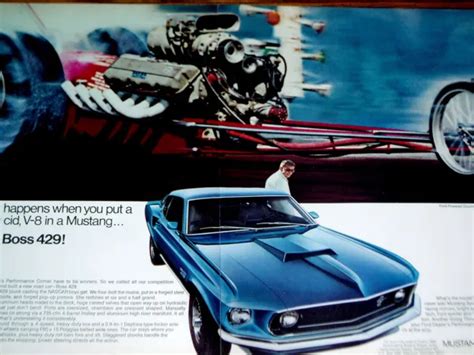 Mustang Boss Vintage Ad Svt Gt Hood Decal Trim Grille