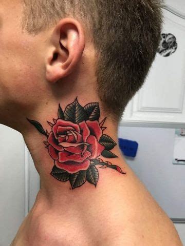 4 Tatuajes De Rosas En El Cuello Para Los Valientes Tatuaje De Rosa