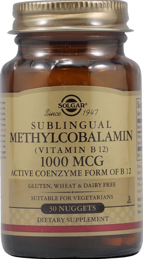 Solgar Methylcobalamin Sublingual Vitamin B Mcg Nuggets