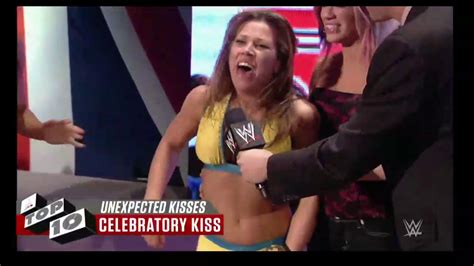 Wwe Top 10 Unexpected Kisses By The Divas Youtube