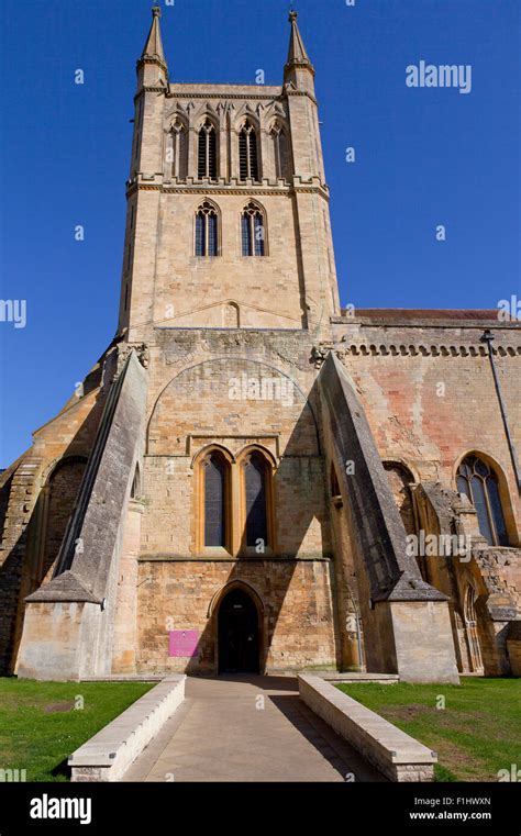 Exterior Of Pershore Abbey Stock Photo Alamy