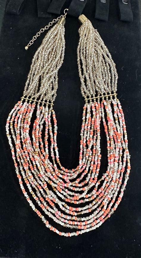 Vintage Seed Bead Necklace Etsy