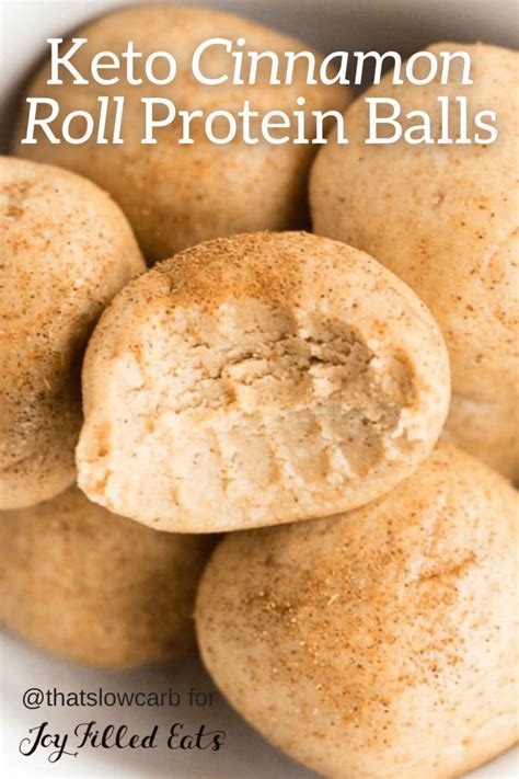 Cinnamon Roll Protein Balls Low Carb Keto Gluten Free Dairy Free Healthy Protein Snacks