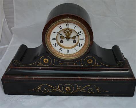 Antiques Atlas Victorian Slate Drumhead Mantel Clock