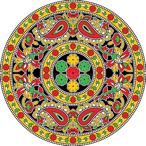 Paisley Multi Colored Pattern In Paisley Style Based On The