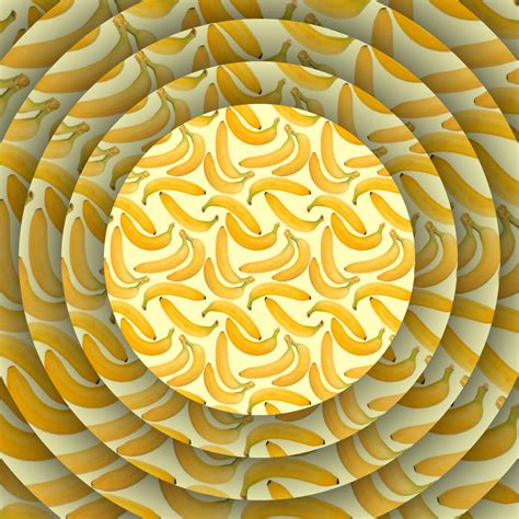 Bananen auf konzentrischen Scheiben Kostenloses Stock Bild - Public