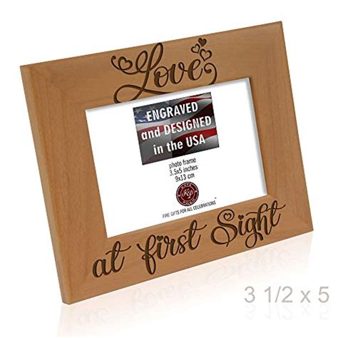 Kate Posh Love At First Sight Sonogram Photo Frame Engraved Natural