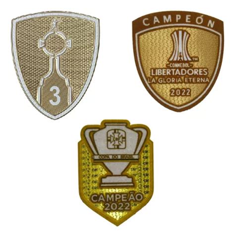 Kit Patch 3 Libertadores Campeón Campeão Copa Do Brasil 2022 Frete grátis