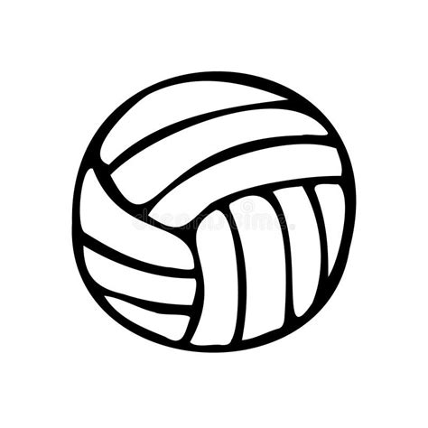 Illustration D un Doodle Vectoriel De Volleyball Dessiné Ballon De