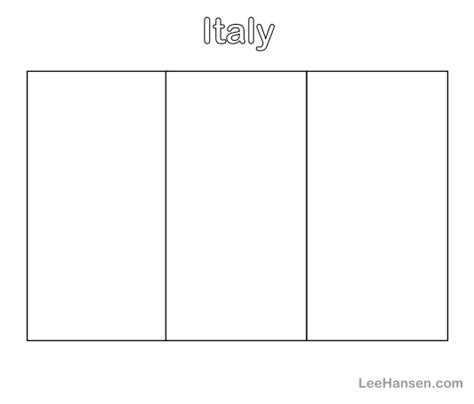 Printable Flag Of Italy Coloring Page