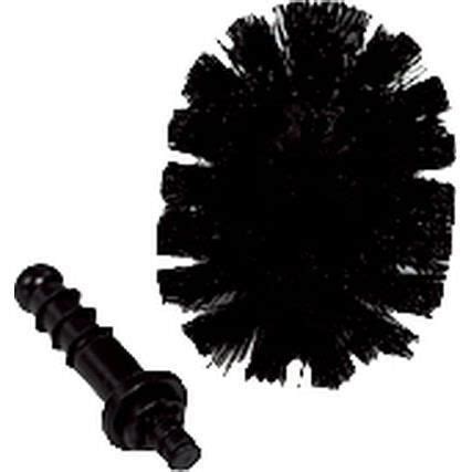 WENKO Tête de Brosse WC noire de rechange pour porte brosse WC avec