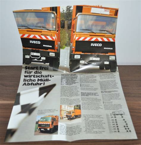 Iveco Magirus Truck Refuse Garbage Sales Brochure Prospekt Auto