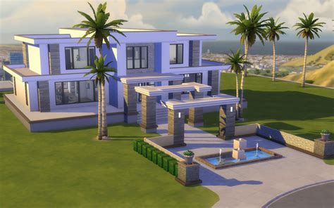 Mod The Sims Modern Hills No Cc Modern Minecraft Houses