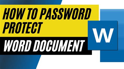 How To Password Protect Microsoft Word Document Mktechist Youtube