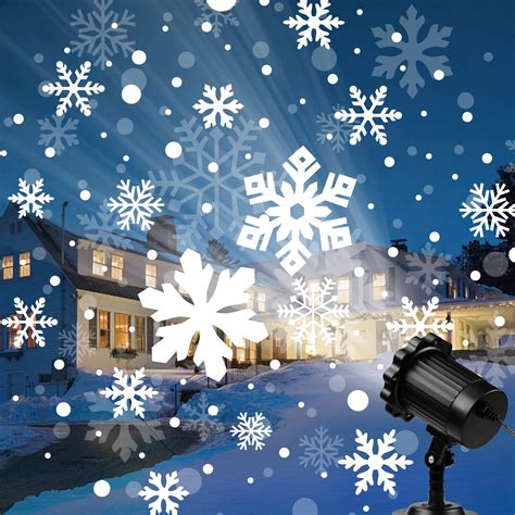 𝙉𝙚𝙬𝙚𝙨𝙩 Snowfall Christmas Light Projector, Indoor Outdoor Holiday Night Light Projector ...