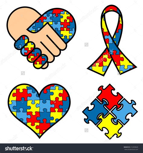 Autism Awareness Ribbon Vector At Collection Of