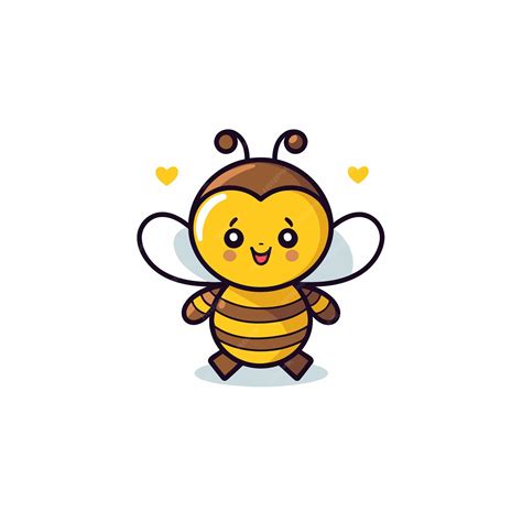 Premium Vector Cute Bee Cartoon Isolated On White Background Vector