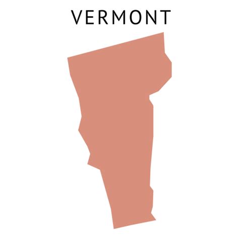 Dise O Png Y Svg De Mapa Llano Del Estado De Vermont Para Camisetas