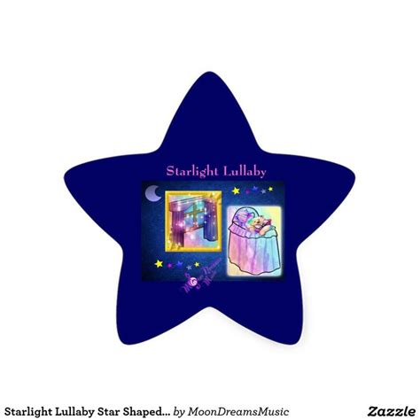 Starlight Lullaby Star Shaped Sticker | Zazzle | Star shape, Lullabies ...