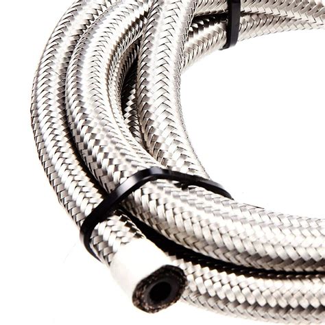 An10 10an Stainless Steel Braided Fuel Oil Gas Air Line Hose Pipe 3