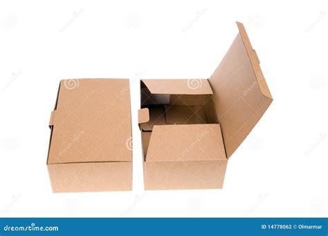 Brown Cardboard Box Isolated On White Stock Photo Image Of Isolated