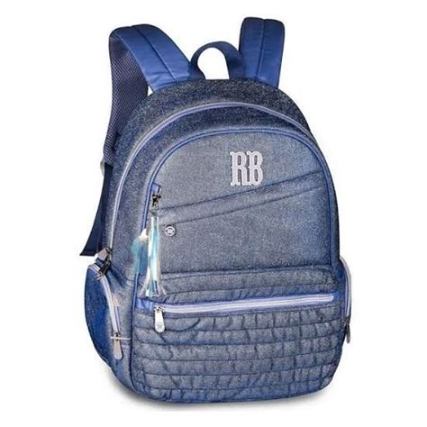 Mochila De Costas Rebecca Bonbon Azul Glitter RB3128 Clio Na JB