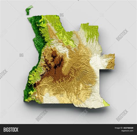 Angola Map Shaded Image Photo Free Trial Bigstock