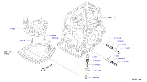 Nissan Versa Automatic Transmission Valve Body 31705 3mx0c Genuine Nissan Part