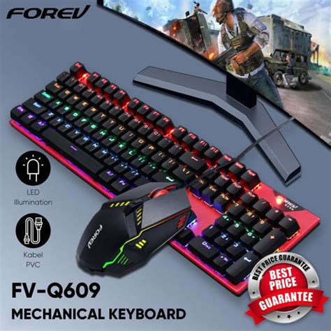 Promo Keyboard Mouse Gaming Mechanical FOREV FV Q609 Keyboard Combo