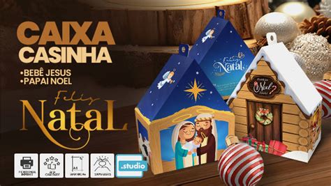 Surpreenda O Molde Da Caixa Casinha De Natal