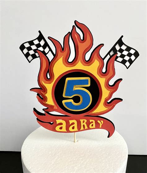 Car Cake Topper Birthday Cake Topper Hotwheels Cake Topper Race Car