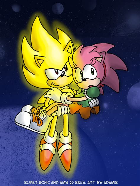 Amy and Super Sonic in colours by ThePandamis on DeviantArt