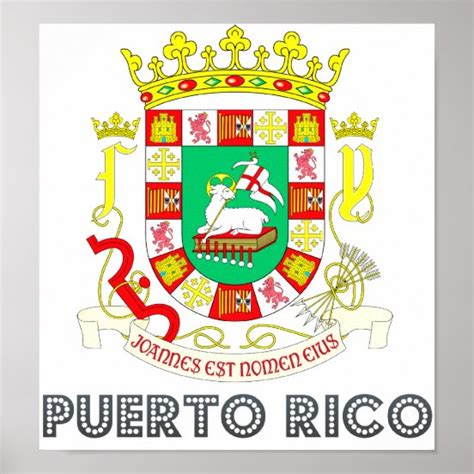 Puerto Rico Coat Of Arms Posters & Photo Prints | Zazzle